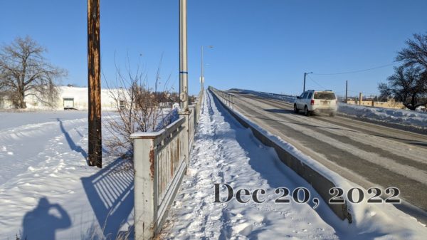 The 3rd St. NE Viaduct. December 20, 2022 prior to the school district going on holiday break.
