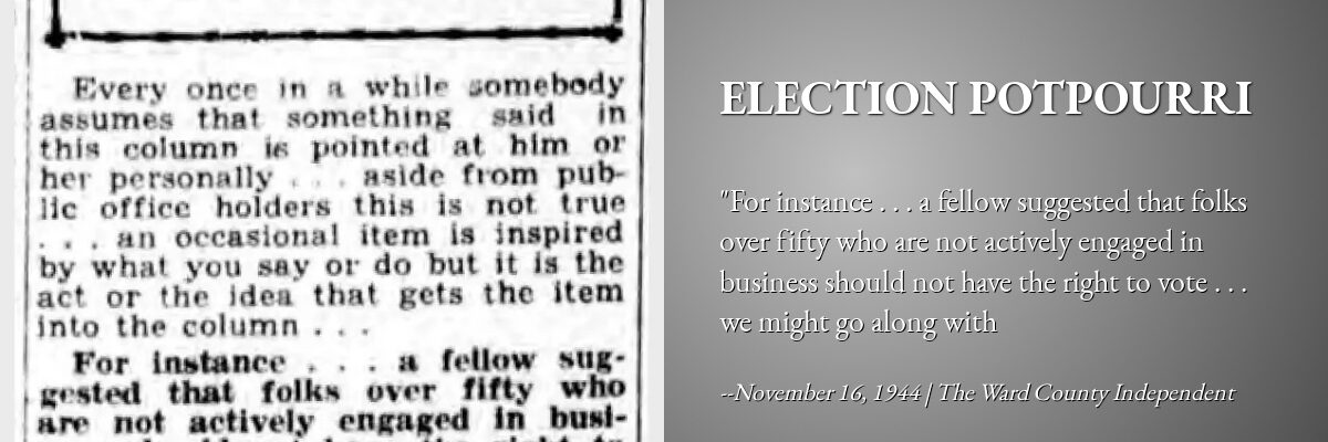 November 16, 1944, The Ward County Independent
