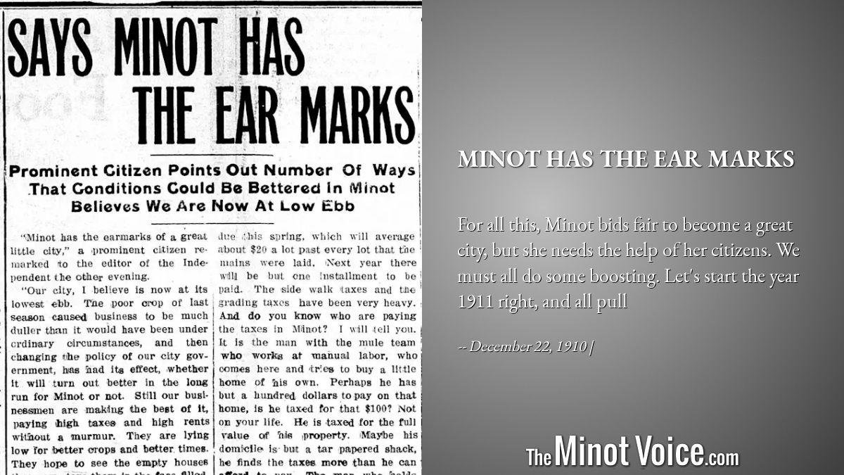 On This Day | Minot Has the Ear Marks – TheMinotVoice.com