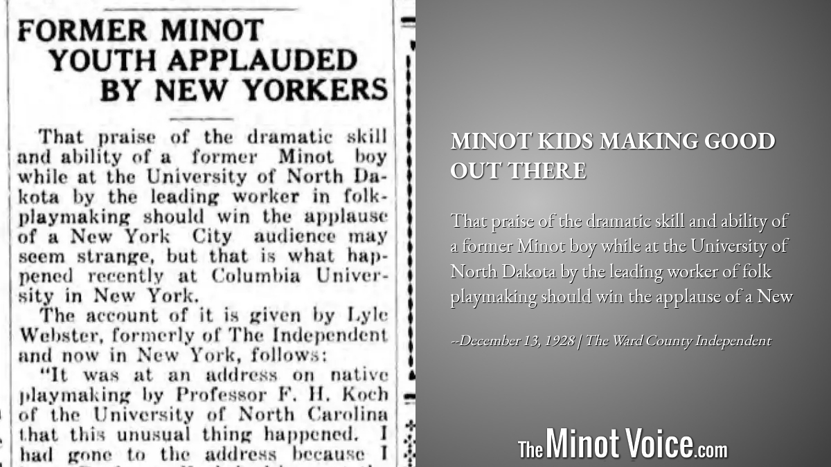 On This Day | Minot Kids Making Good Out There – TheMinotVoice.com