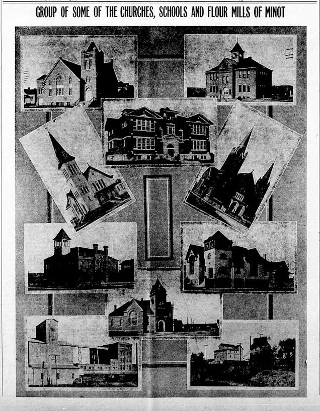 Churches, Schools, and Flour Mills of Minot