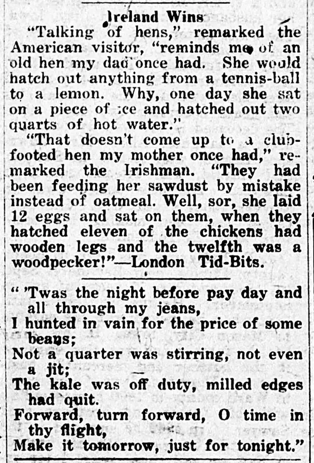 Talking of Hens