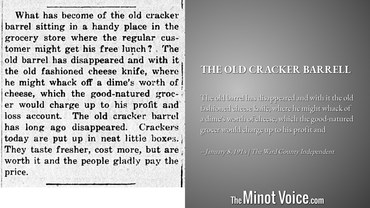 On This Day | The Old Cracker Barrell – TheMinotVoice.com