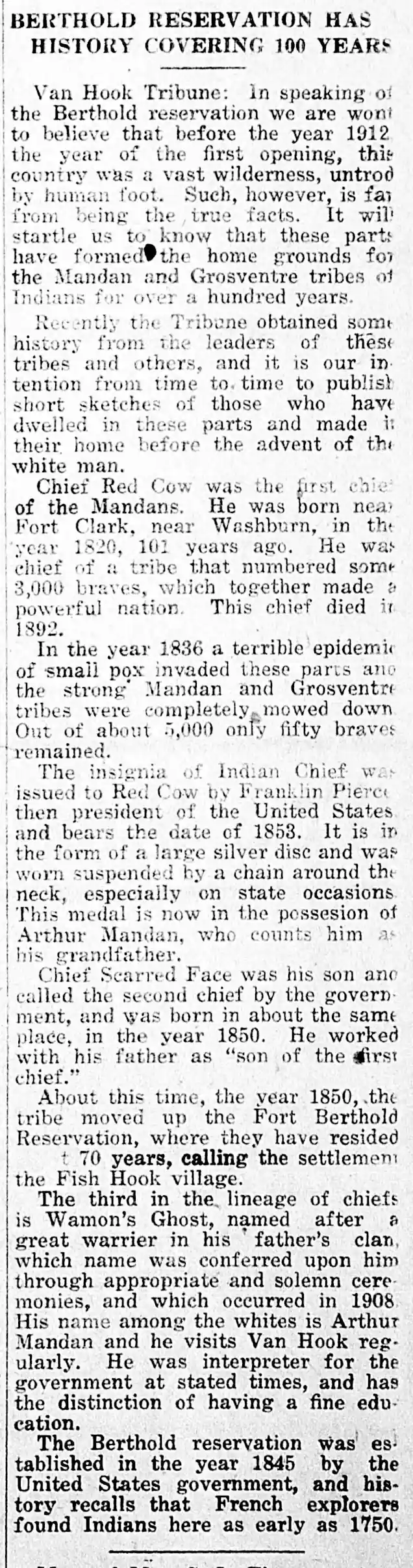 Berthold Reservation History