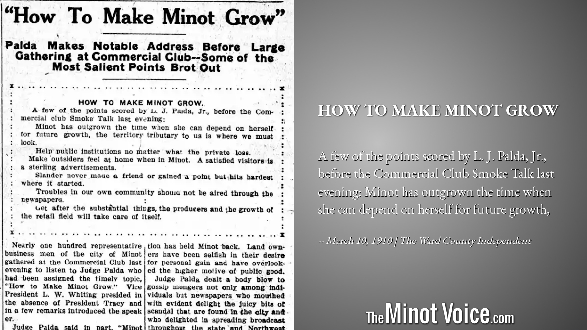 On This Day | How to Make Minot Grow – TheMinotVoice.com