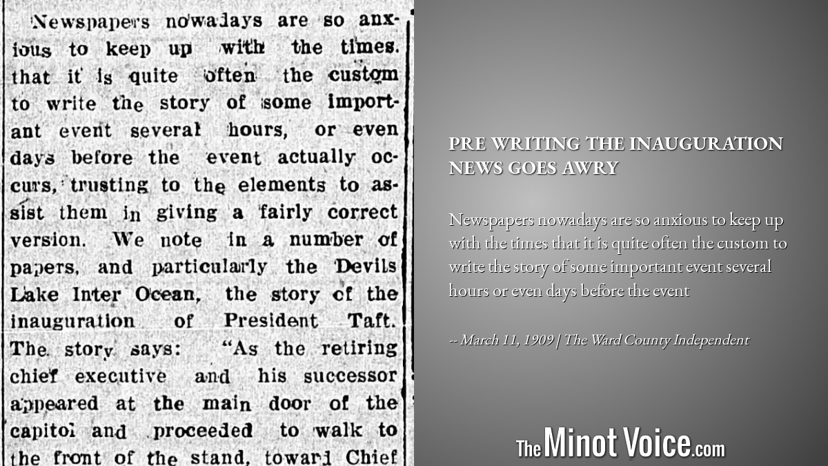 On This Day | Pre Writing the Inauguration News Goes Awry ...
