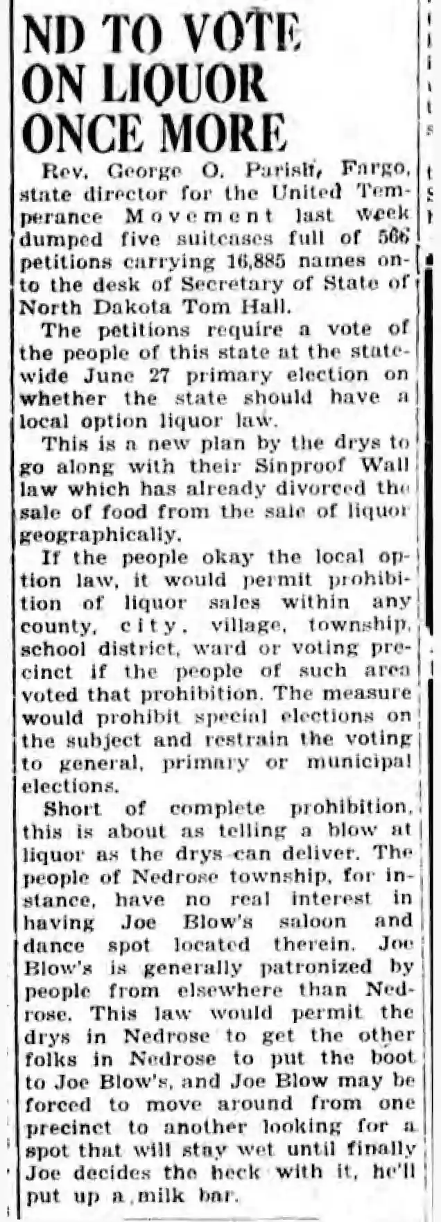 On This Day | Voting on Liquor Once More – TheMinotVoice.com