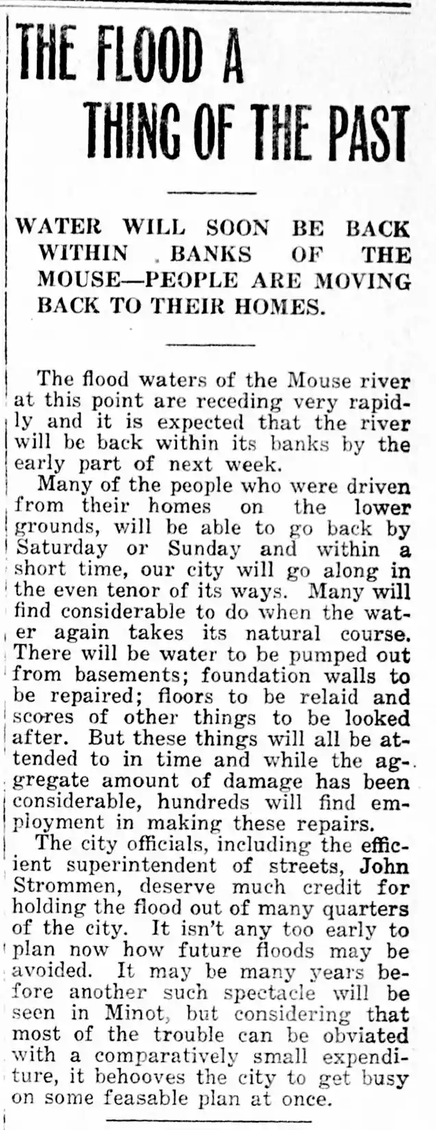 Making Floods a Thing of the Past