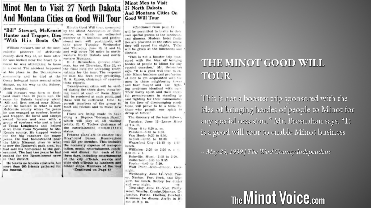 On This Day | The Minot Good Will Tour – TheMinotVoice.com