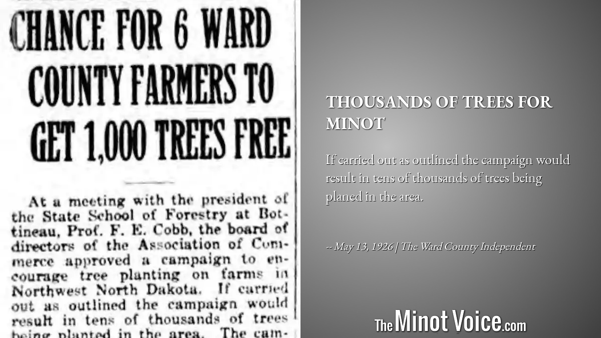 On This Day | Thousands of Trees for Minot – TheMinotVoice.com