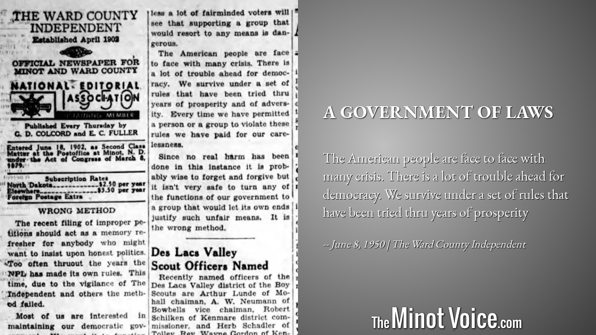 On This Day | A Government of Laws – TheMinotVoice.com
