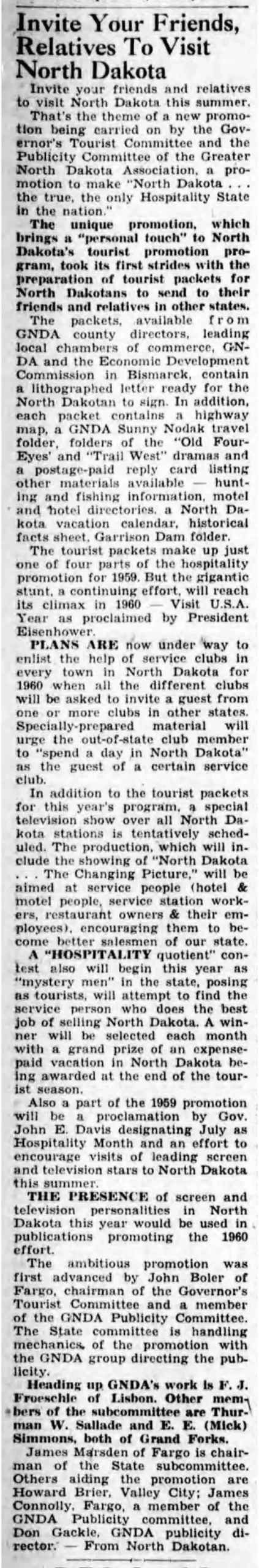 Invite Your Friends to North Dakota!