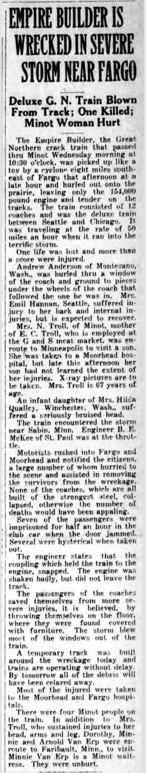 An Empire Builder Derailed