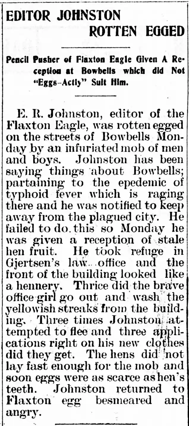 A Reception of Stale Hen Fruit