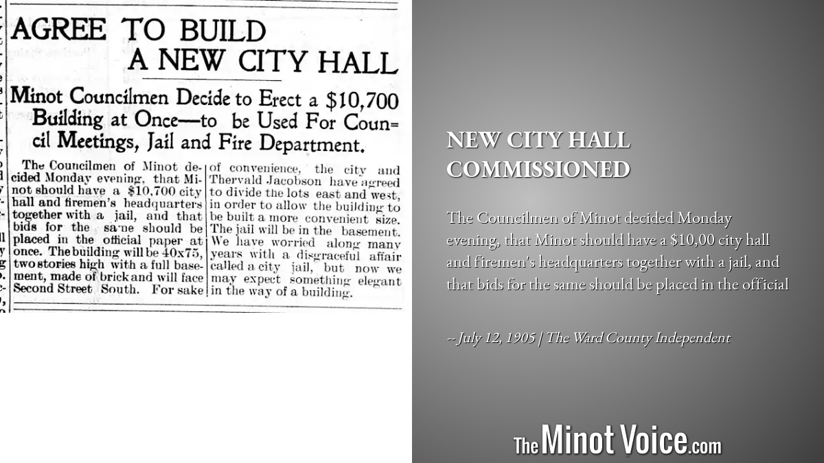 On This Day | New City Hall Commissioned – TheMinotVoice.com