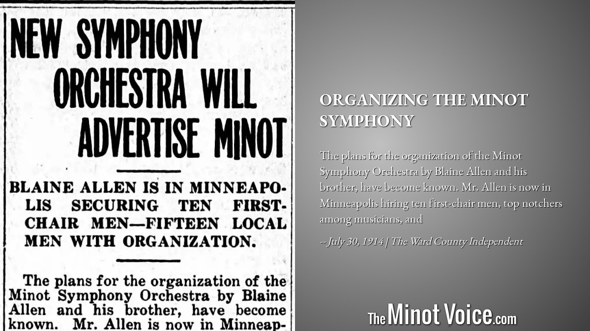 On This Day | Organizing the Minot Symphony – TheMinotVoice.com
