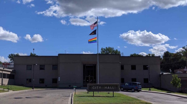 Pride Flag Flies over Minot in 2020