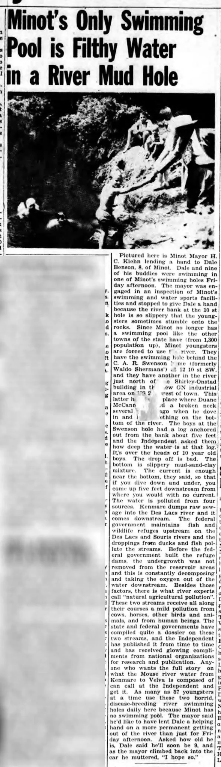 On This Day | The Old Swimming Hole – TheMinotVoice.com