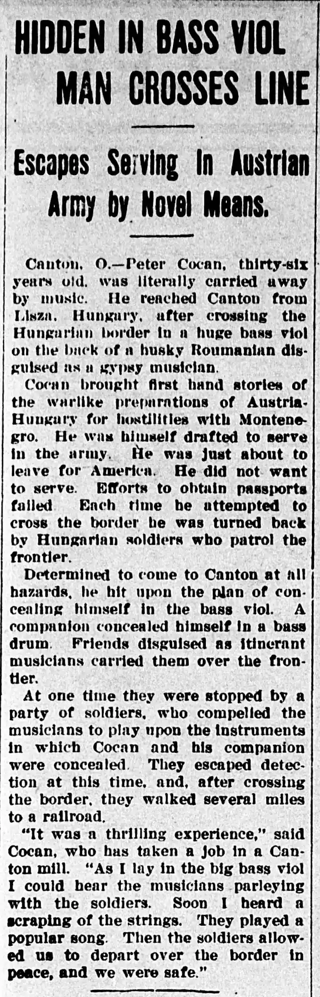 Smuggling Musician Gypsies