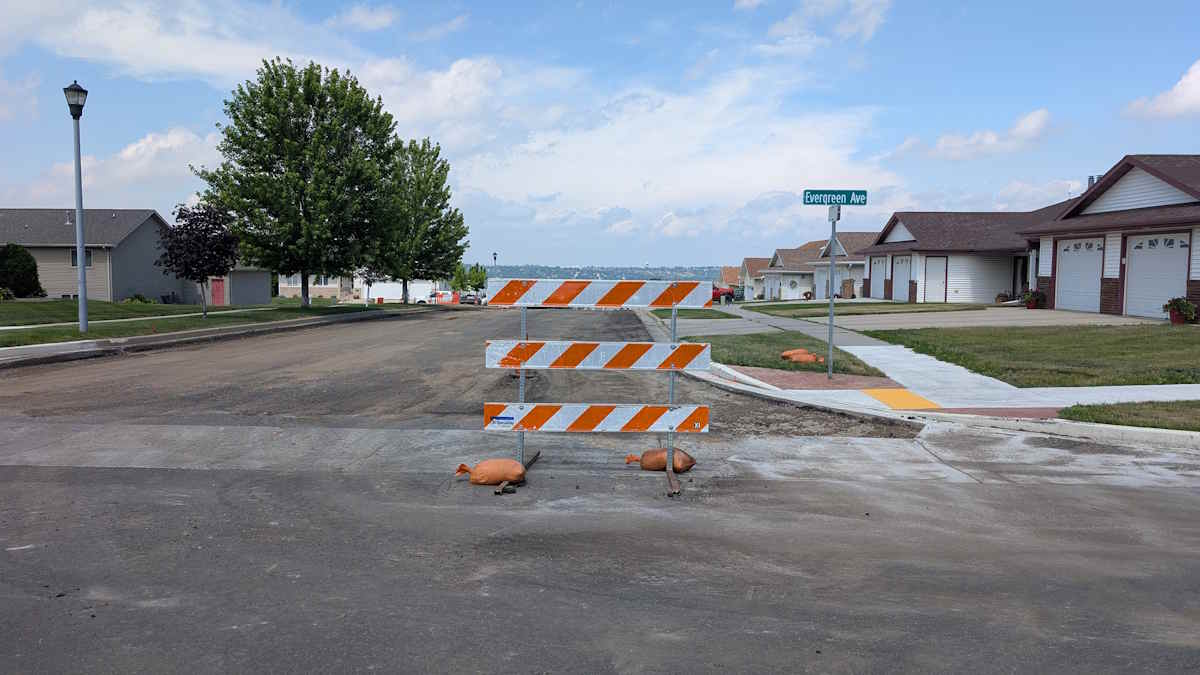 Evergreen Ave in Minot Evergreen Ave in Minot