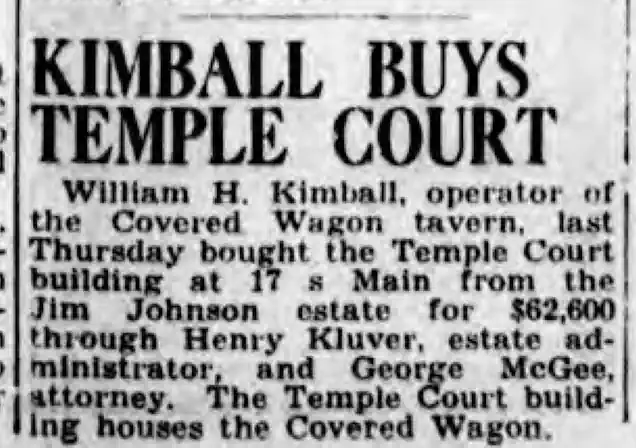 The Covered Wagon at Temple Court