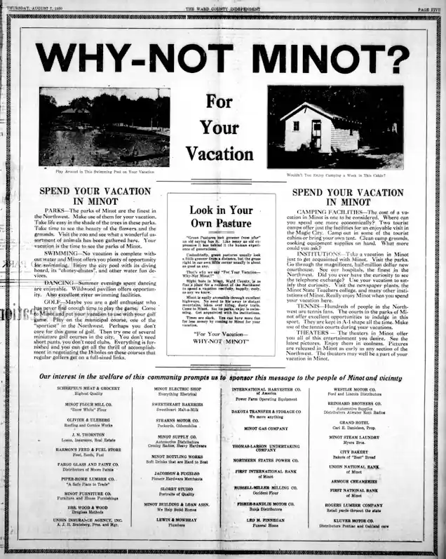 Why Not Visit Minot!