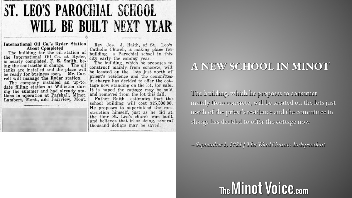 On This Day | A New School in Minot – TheMinotVoice.com