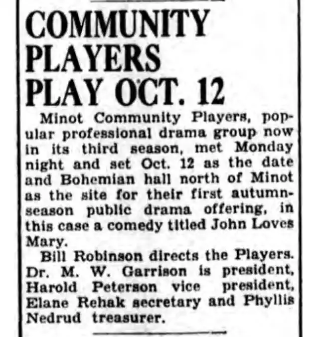 Community Theater Getting Going