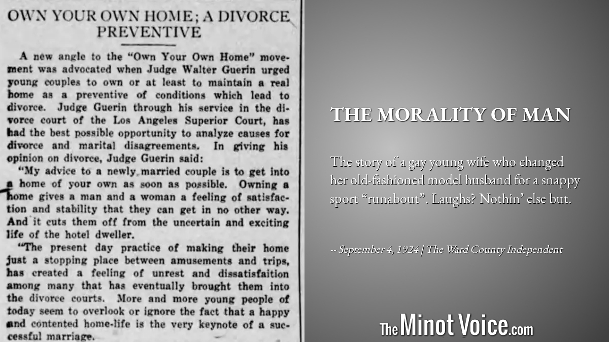On This Day | The Morality of Man – TheMinotVoice.com