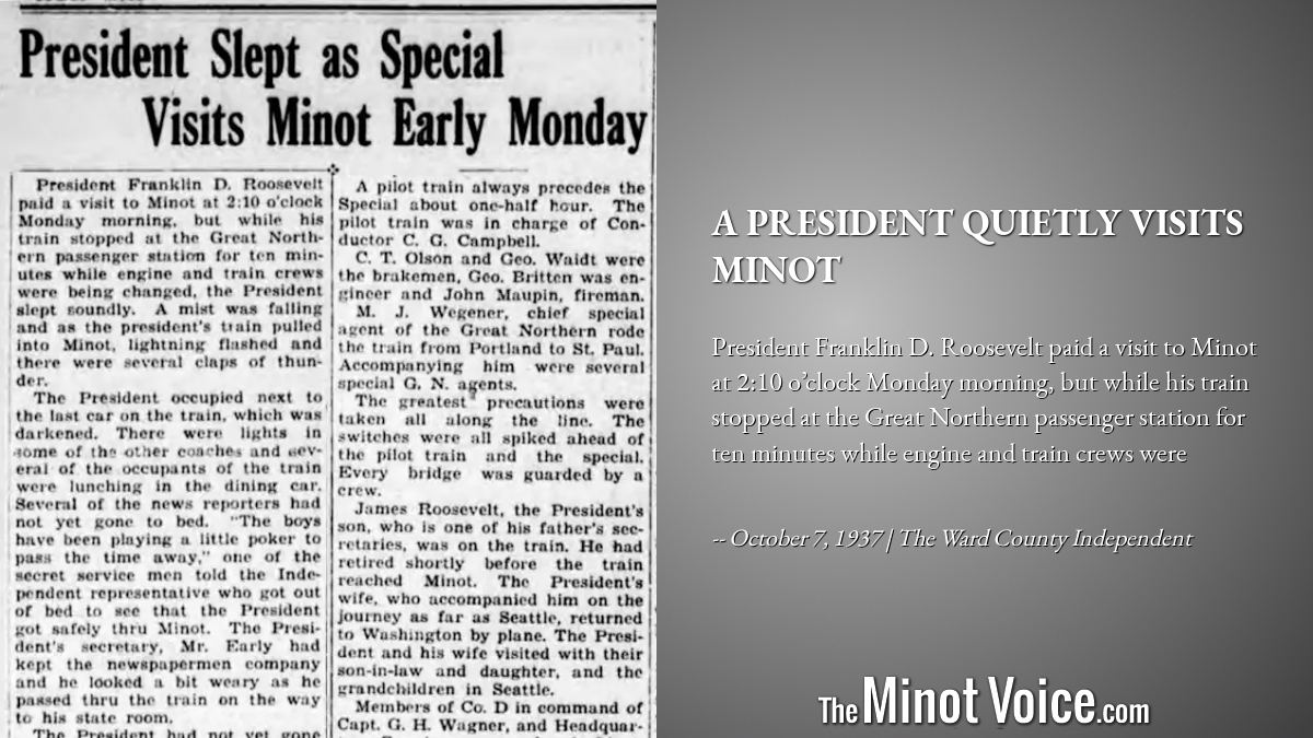On This Day | A President Quietly Visits Minot – TheMinotVoice.com