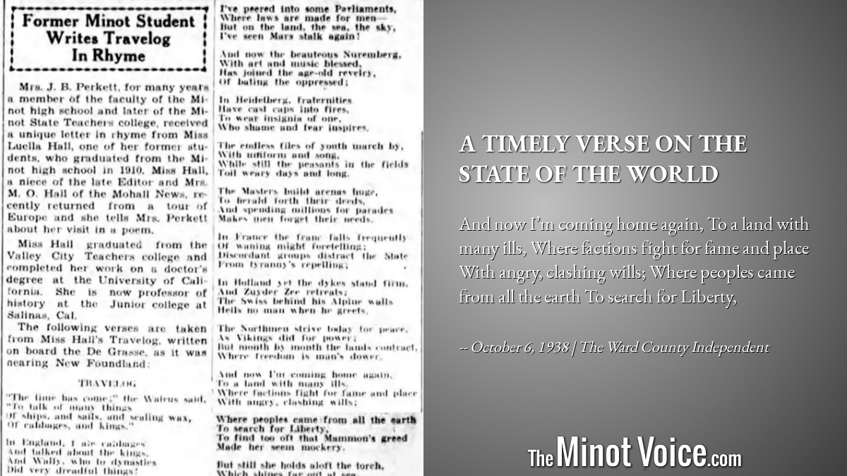 On This Day | A Timely Verse on the State of the World – TheMinotVoice.com