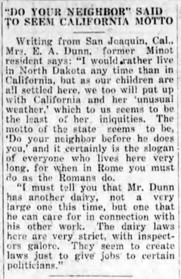 Thoughts On California