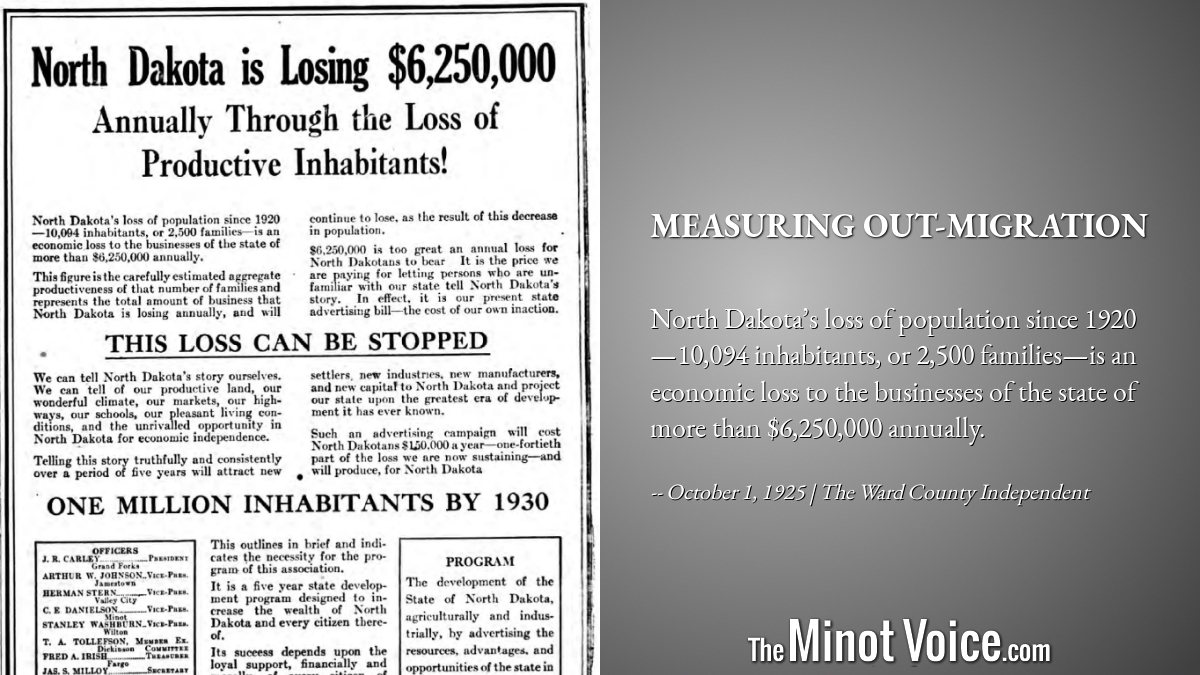 On This Day | Measuring Out-Migration – TheMinotVoice.com