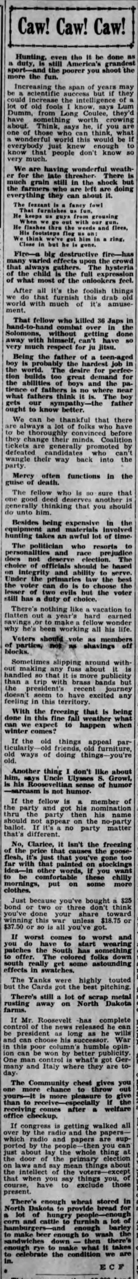 Opinions From the Greatest Generation