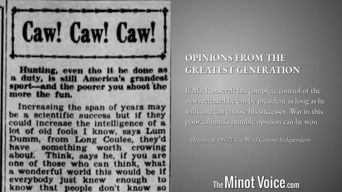 On This Day | Opinions From the Greatest Generation – TheMinotVoice.com