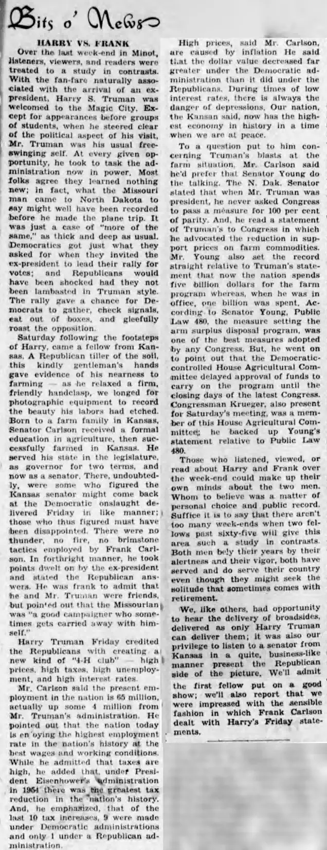 A Presidential Recap