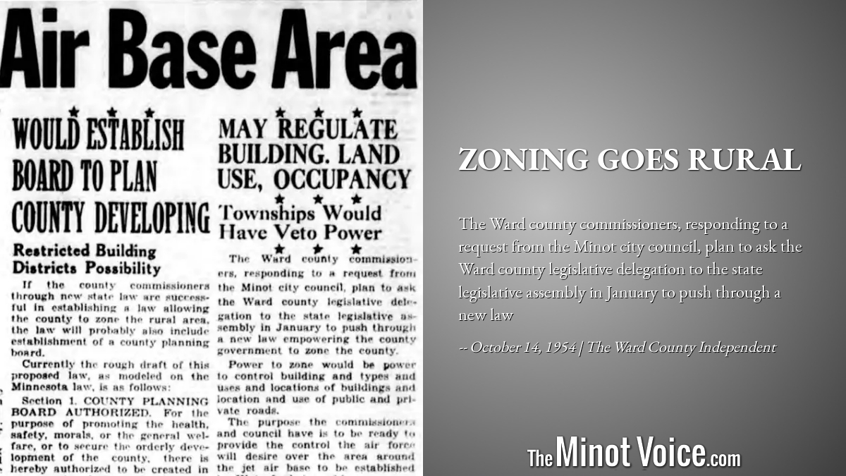 Minot Rural On This Day | Zoning Goes Rural – TheMinotVoice.com