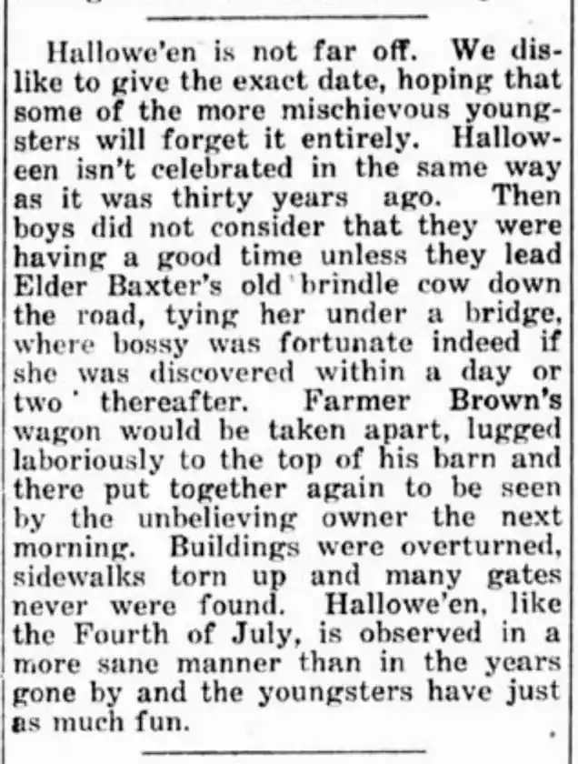 Hijinks of Halloween's Past