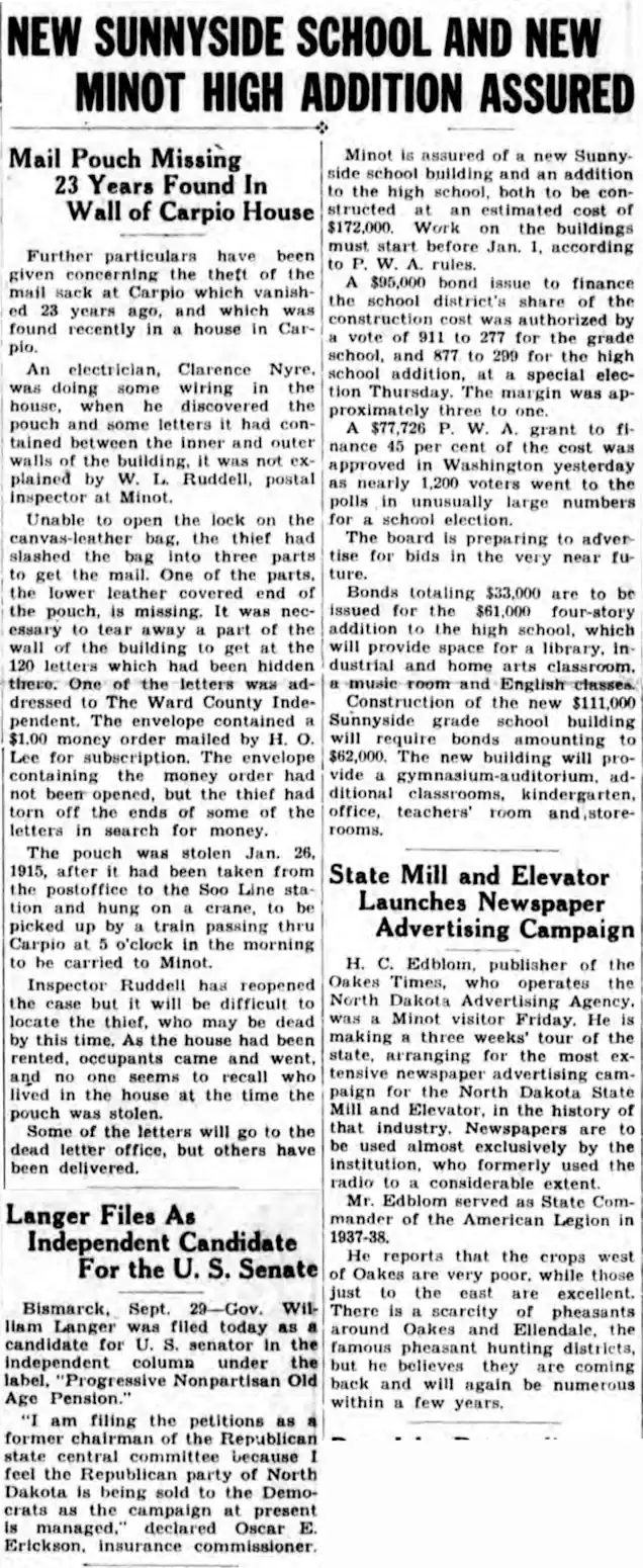 Local News of 1938