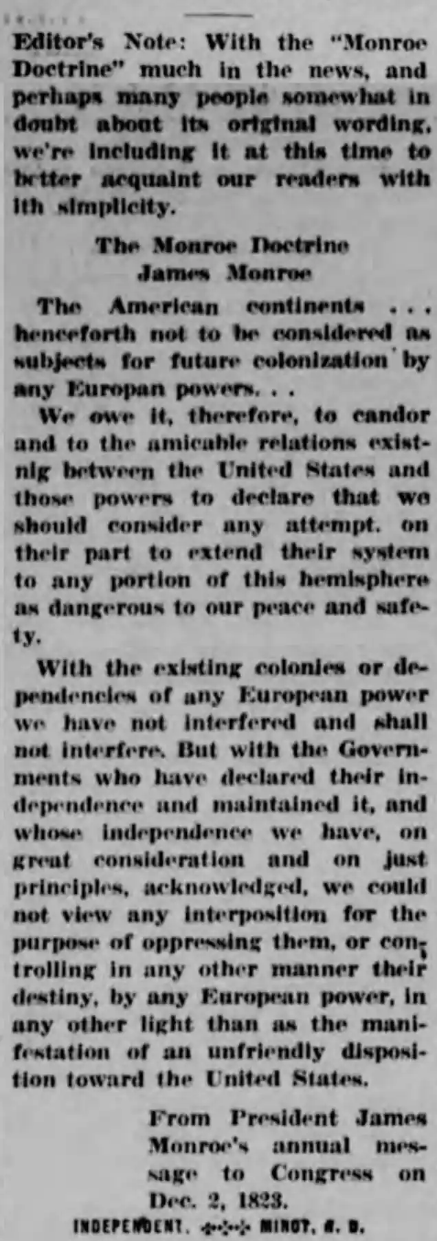 Monroe-Doctrine