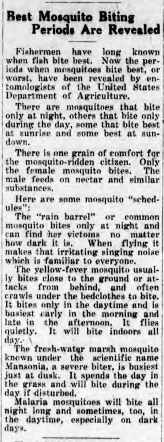 Habits of Natures Annoyance