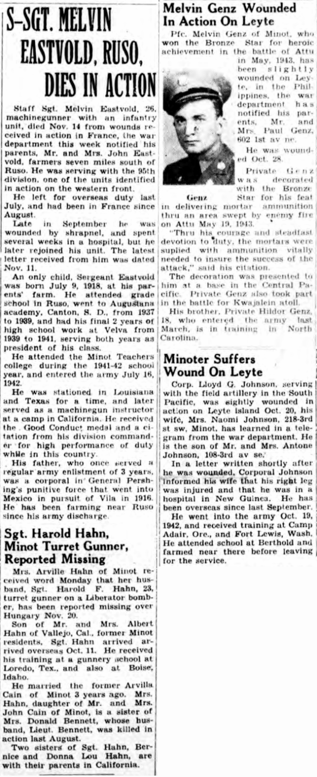 On This Day | The Heavy Local Price of War – TheMinotVoice.com